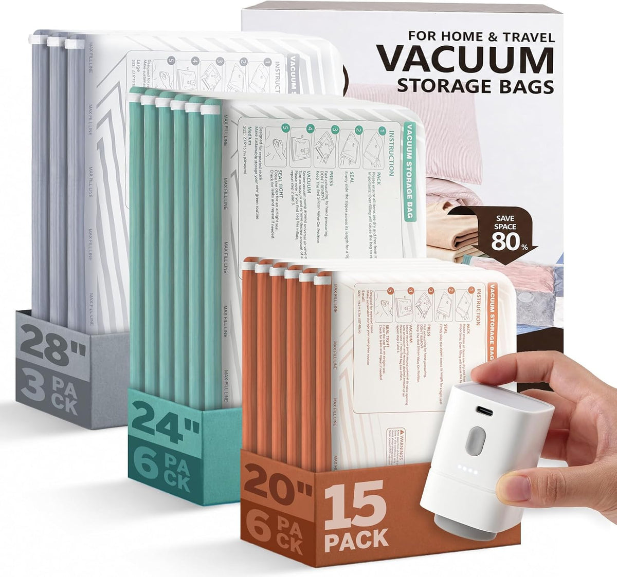 ZUOMAGUO Travel Vacuum Storage Bags