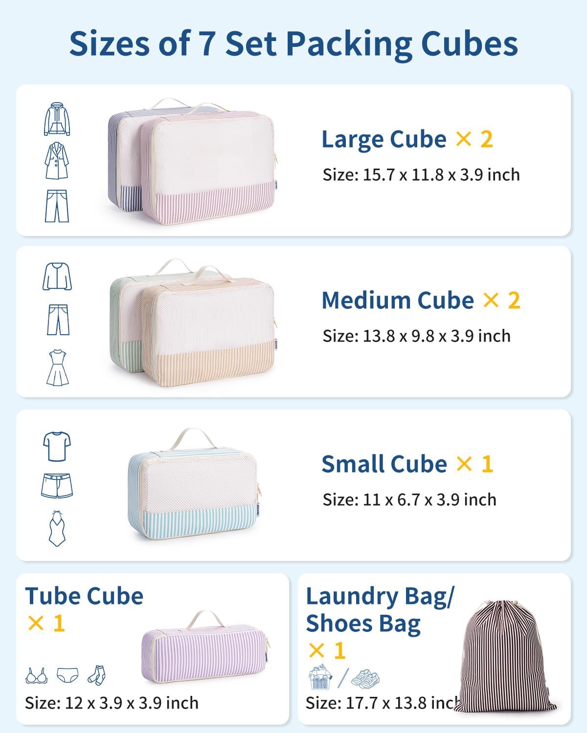 Narwey Packing Cubes