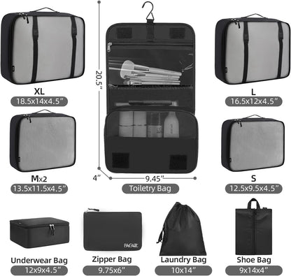 BAGAIL Packing Cube Set, Black