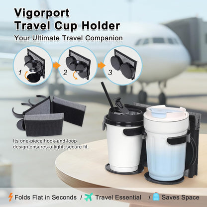 Vigorport Folding Luggage Cup Holder