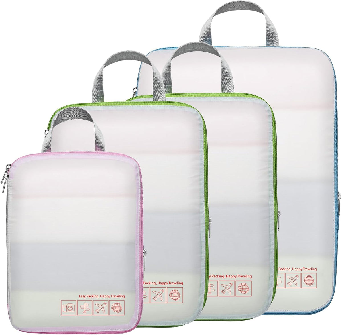 Cambond 4-Piece Nylon Compression Packing Cubes