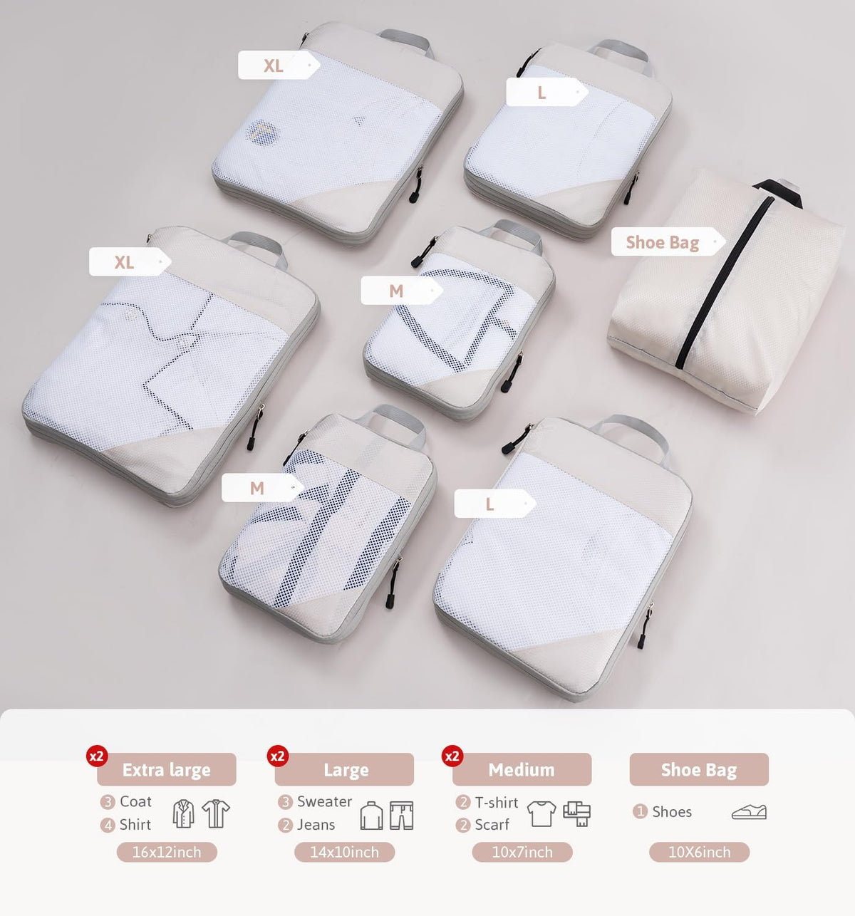 Meowoo Compression Packing Cubes
