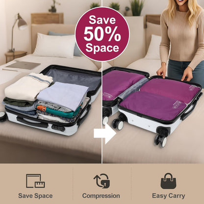 Cambond 4-Piece Nylon Compression Packing Cubes