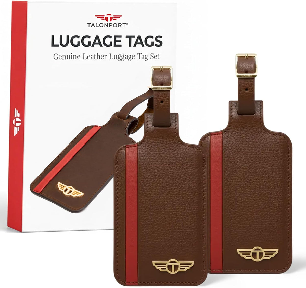 Talonport Leather Luggage Tags