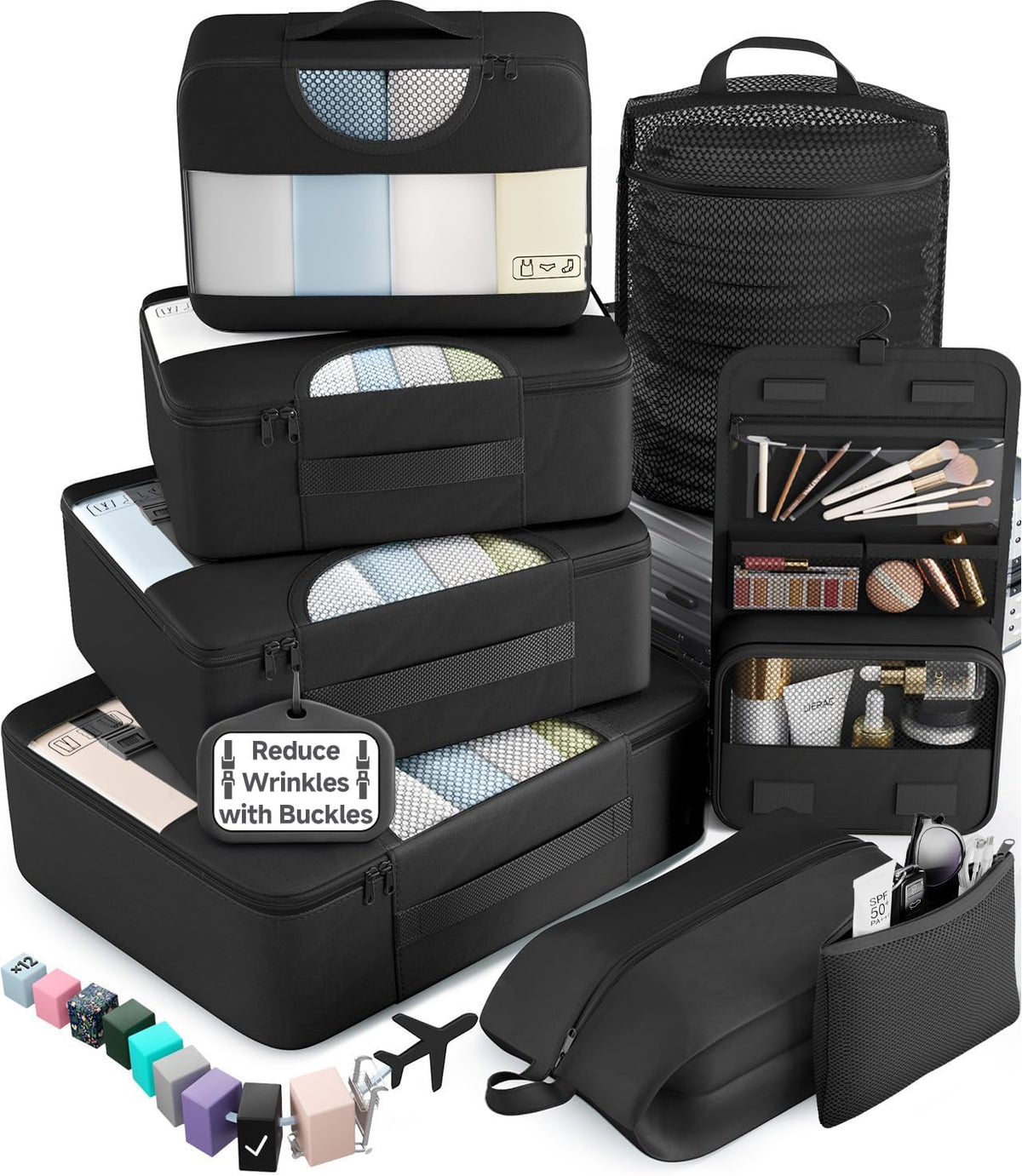Veken Packing Cube Set with Shoe Bag