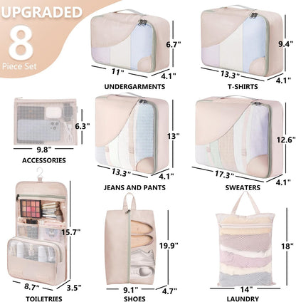 OlarHike Cream Packing Cubes
