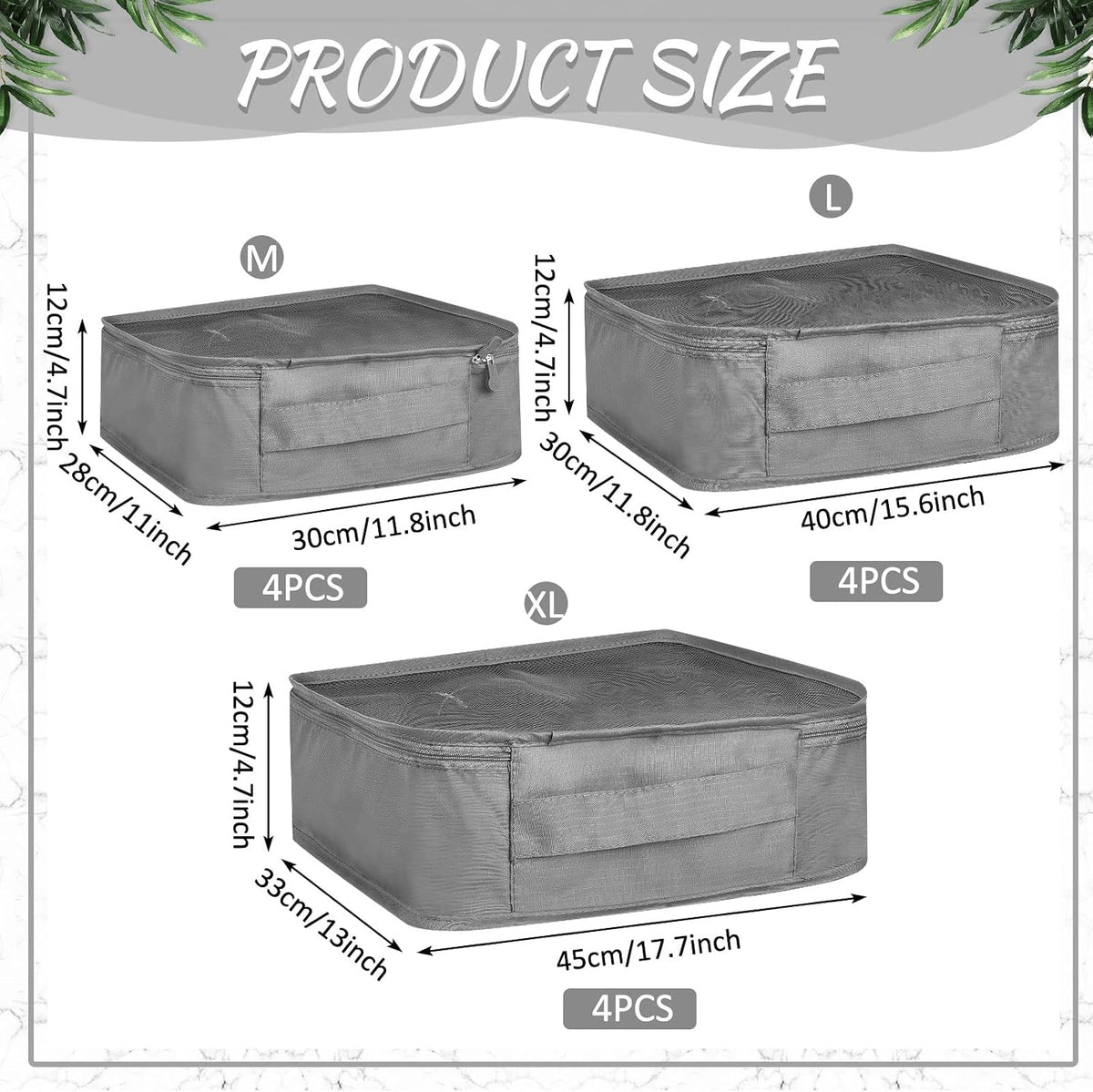 Silkfly 12-Piece Polyester Packing Cube Set
