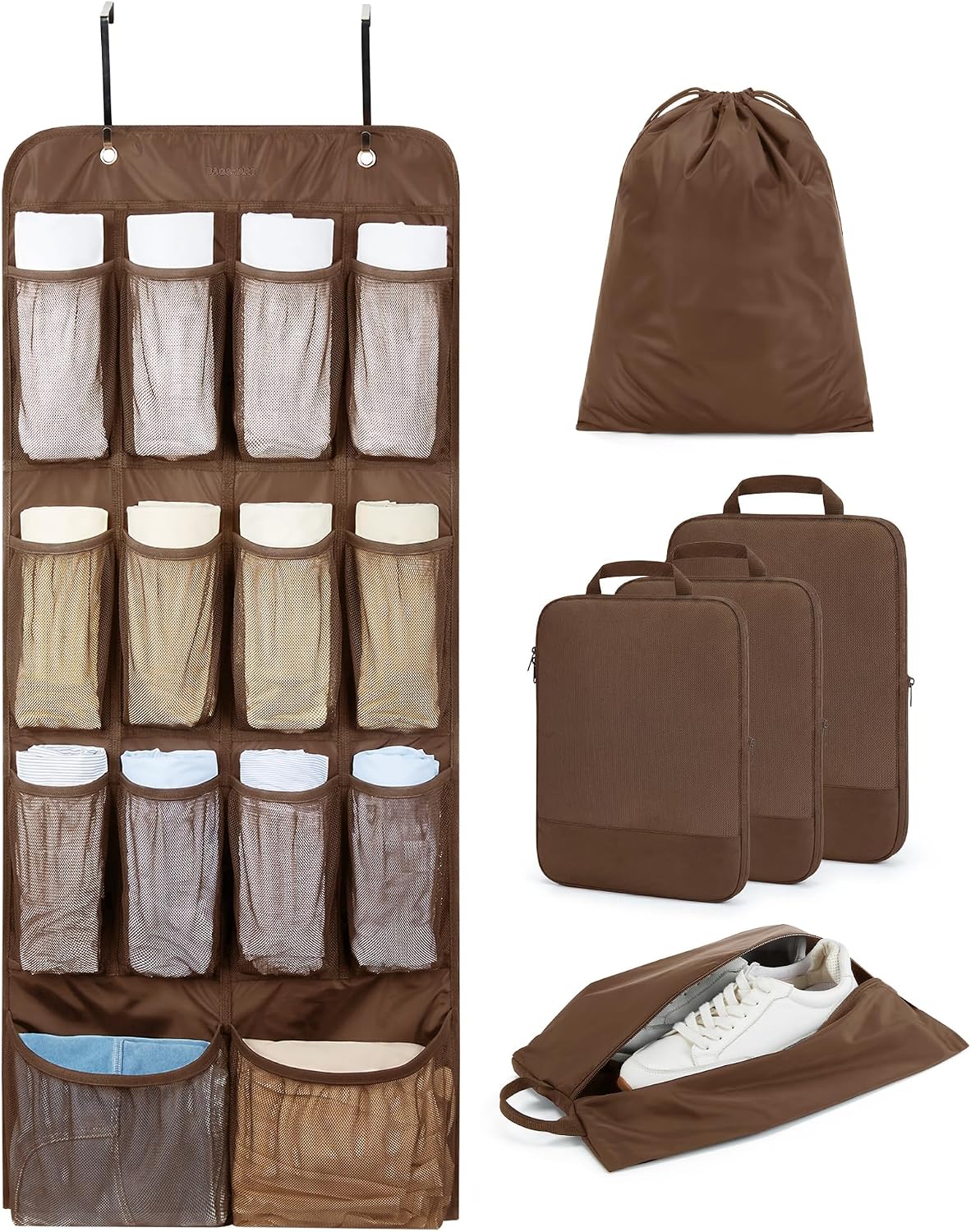BAGSMART Hanging Compression Packing Cubes
